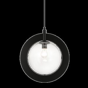 Astro One Light Pendant in Black by Matteo Lighting