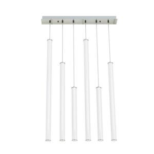 Caden LED Linear Pendant in Satin Nickel