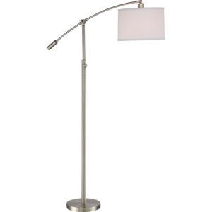 Clift 1-Light Floor Lamp in Brushed Nickel