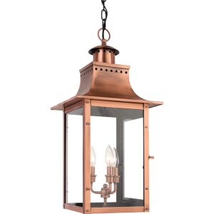 Chalmers Three Light Pendant in Aged Copper by Quoizel