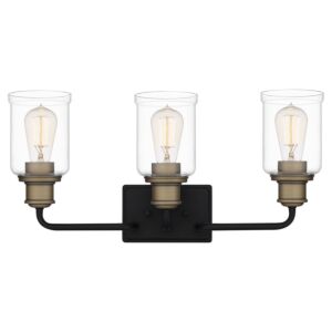 Cox 3-Light Bathroom Vanity Light in Matte Black