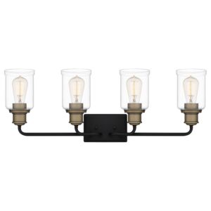 Cox 4-Light Bathroom Vanity Light in Matte Black