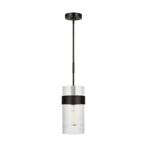 Geneva One Light Pendant in Aged Iron by Visual Comfort Studio