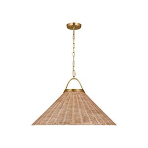 Whitby One Light Pendant in Burnished Brass by Visual Comfort Studio