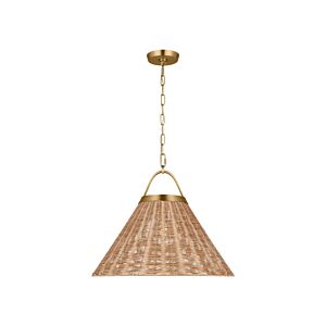 Whitby One Light Pendant in Burnished Brass by Visual Comfort Studio