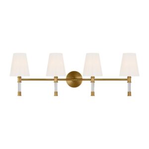 Hanover 3-Light Bathroom Vanity Light in Burnished Brass