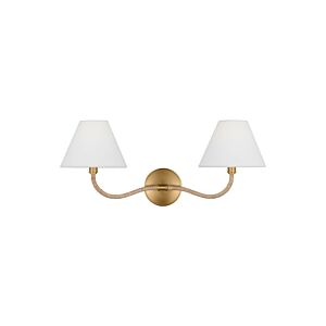 Laguna Two Light Wall Sconce in Burnished Brass by Visual Comfort Studio