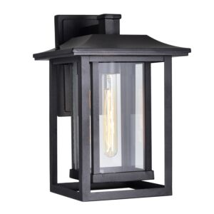 Winfield One Light Outdoor Wall Lantern in Black by CWI Lighting