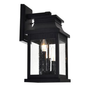 CWI Lighting Milford Milford 3 Light Outdoor Black Wall Lantern