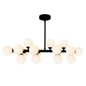 Arya LED Chandelier in Black by CWI Lighting