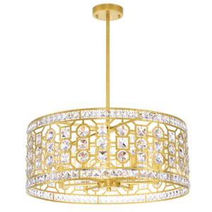 CWI Lighting Belinda 6 Light Chandelier with Champagne Finish