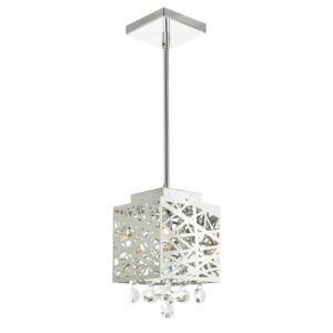 CWI Lighting Eternity 1 Light Pendant with Chrome Finish