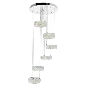 Madeline LED Chandelier in Chrome by CWI Lighting