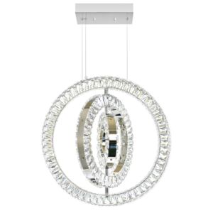 Celina LED Chandelier in Chrome by CWI Lighting