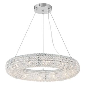 Veronique 12 Light Chandelier in chrome by CWI Lighting