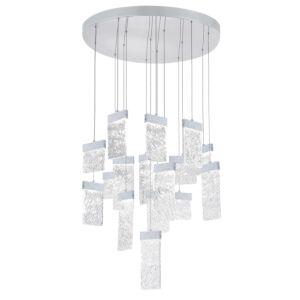 Carolina LED Chandelier in Pewter by CWI Lighting