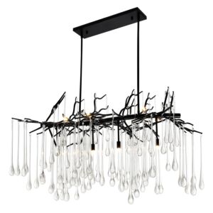 Anita Ten Light Chandelier in Black by CWI Lighting