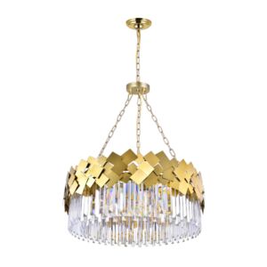 CWI Lighting Panache 8 Light Down Chandelier with Medallion Gold Finish