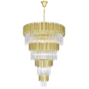 Deco 34 Light Chandelier in Medallion Gold by CWI Lighting