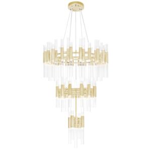 Orgue LED Chandelier in Satin Gold by CWI Lighting