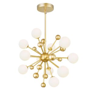 CWI Lighting Element 11 Light Chandelier with Sun Gold Finish