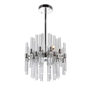 CWI Miroir 6 Light Mini Chandelier With Polished Nickel Finish