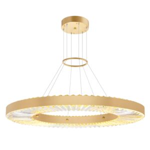 CWI Lighting Bjoux LED Chandelier with Brass Finish