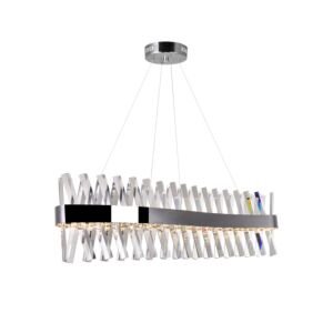 Glace LED Chandelier in Chrome by CWI Lighting