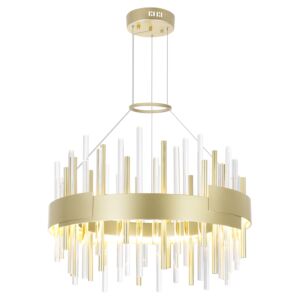 Millipede LED Chandelier in Satin Gold by CWI Lighting