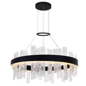 CWI Lighting Guadiana Guadiana 32-in LED Black Chandelier