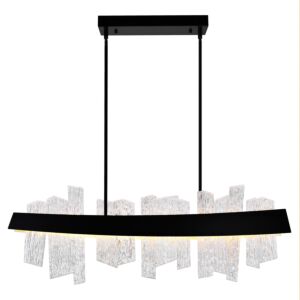 CWI Lighting Guadiana Guadiana 39-in LED Black Chandelier