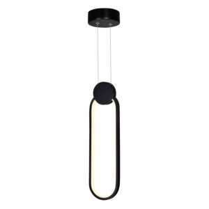 CWI Pulley 4 in LED Black Mini Pendant