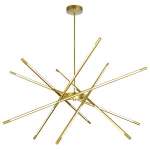 CWI Oskil LED Integrated Chandelier With Satin Gold Finish