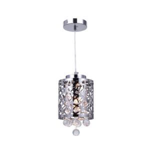 Eternity One Light Mini Pendant in Stainless Steel by CWI Lighting