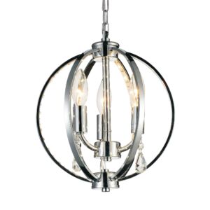 CWI Lighting Abia 3 Light Up Mini Pendant with Chrome finish