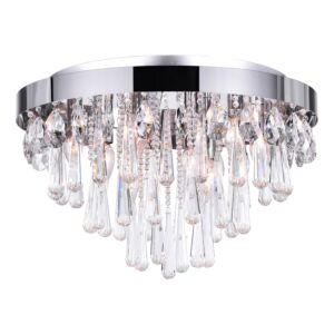 CWI Lighting Vast 8 Light Flush Mount with Chrome finish