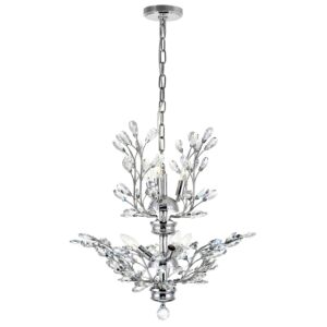 Ivy Six Light Chandelier in Chrome by CWI Lighting