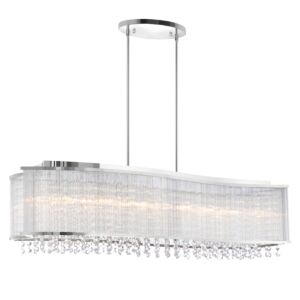 CWI Lighting Elsa 6 Light Drum Shade Chandelier with Chrome finish