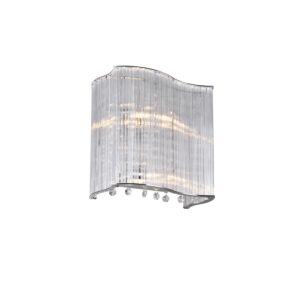 Elsa Two Light Wall Sconce in Chrome by CWI Lighting