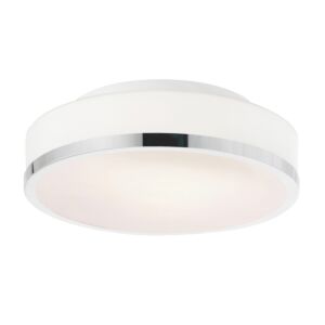 Frosted Two Light Flush Mount in Satin Nickel by CWI Lighting