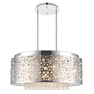 CWI Lighting Bubbles 9 Light Drum Shade Chandelier with Chrome finish