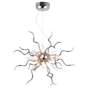 Twist LED Chandelier in Chrome by CWI Lighting