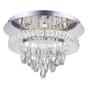 Veil LED Flush Mount in Stainless Steel by CWI Lighting