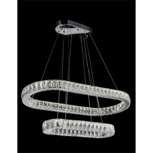 CWI Milan LED Chandelier With Chrome Finish