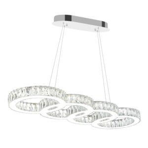 CWI Lighting Milan LED Chandelier with Chrome finish