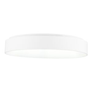 CWI Lighting Arenal LED Drum Shade Flush Mount with White finish