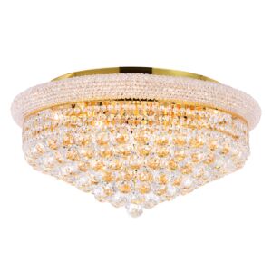 Empire 13 Light Flush Mount in Gold by CWI Lighting