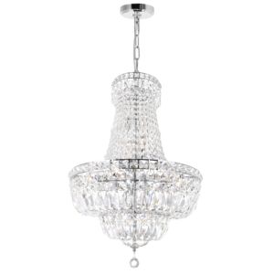 CWI Lighting Stefania 17 Light Down Chandelier with Chrome finish
