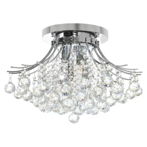 Princess Six Light Flush Mount in Chrome by CWI Lighting