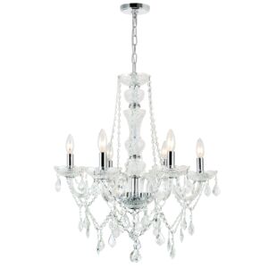 Princeton Six Light Chandelier in Chrome by CWI Lighting